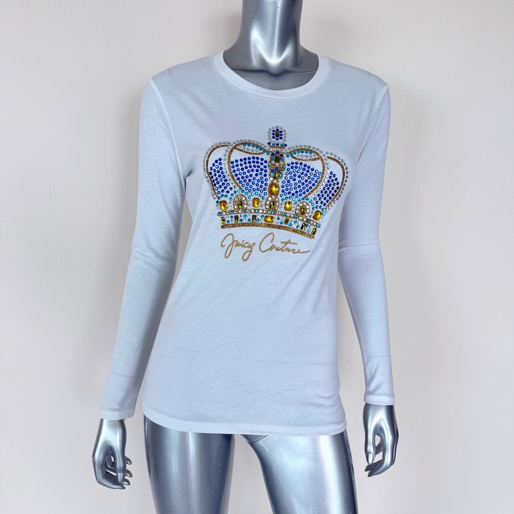 NEW!!! Juicy Couture women long sleeve top with crystals size XL